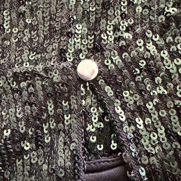 Cable & Gauge Green Sequin Short Sleeve Dress - Picture 7 of 11